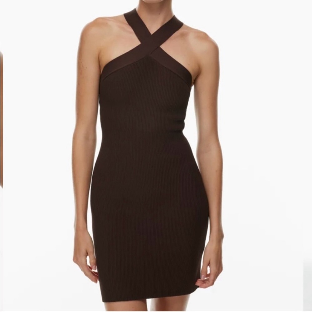 Aritzia Babaton Sculpt Knit Criss Cross Dress